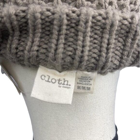 Cloth By Design Brown taupe Cotton Blend thick Knit Sweater crew neck  Size: M - Picture 5 of 5